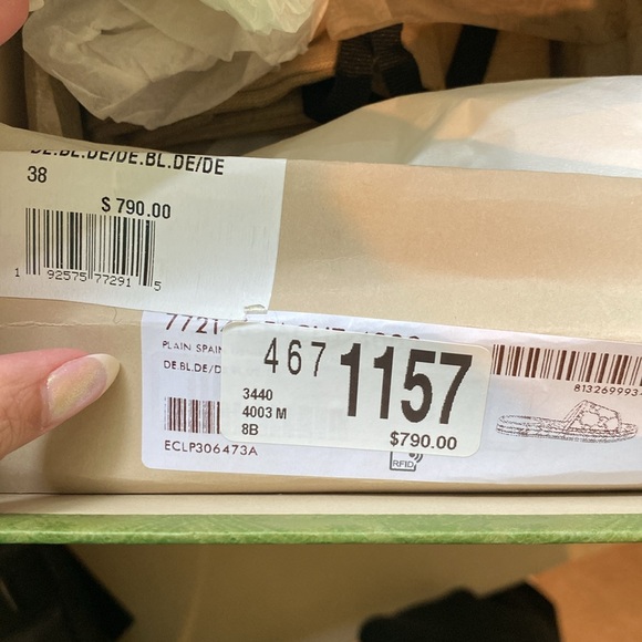 Gucci Womens jean espadrilles slides - Picture 8 of 9